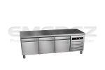 Masa de lucru suport inox refrigerata 3 sertare GREEN LINE 179.2x70x58.4CM