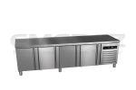 Masa de lucru suport inox refrigerata 4 usi GREEN LINE 224.2x70x58.4