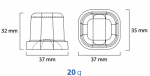 Masina cuburi de gheata 24kg/24h model CS25 racire apa 40x48x60cm