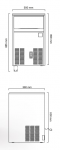 Masina cuburi de gheata 52kg/24h model CS50 racire aer 50x58x80cm