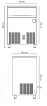 Masina cuburi de gheata 72kg/24h model CS70 racire aer 70x58.1x99.5cm
