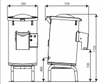 Masina curatat cartofi 30kg/cuva 680kg/h trifazata MINERVA