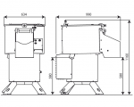 Masina de curatat cartofi 50kg/cuva monofazata MINERVA