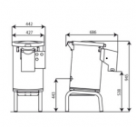 Masina de curatat ceapa 8kg/cuva  240kg/h trifazata MINERVA