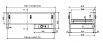 Vitrina servire calda , sistem uscat ,incorporabil 3 gn 1/1,111.5x61x36.4cm