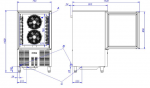 Blast Chiller/Abatitor inox 10 GN 1/1 model EBC-10 2kw-230V 79x80.6x142cm