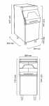 Magazie/Cuva depozitare gheata 168kg ICEMATIC model D155 56.9x82x127.1cm