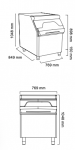 Magazie/Cuva depozitare gheata 181kg ICEMATIC model D205 76.9x84.9x104.8cm