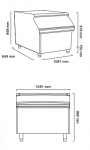 Magazie/Cuva depozitare gheata 252kg ICEMATIC model D305 108.1x84.9x96.8cm