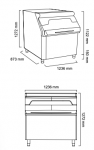 Magazie/Cuva depozitare gheata 406kg ICEMATIC model D405 127.2x87.3x127.2cm