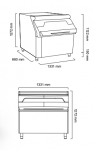 Magazie/Cuva depozitare gheata 478kg ICEMATIC model D505 133.1x88x127.2cm