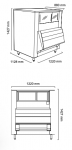 Magazie/Cuva depozitare gheata 553kg ICEMATIC model UD505 122x112.8x142.7cm