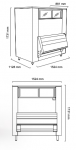 Magazie/Cuva depozitare gheata 812kg ICEMATIC model UD700 152.4x112.8x173.1cm