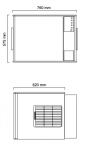 Masina cuburi de gheata model M302 265kg/24h racire pe apa ICEMATIC 76x62x57.5cm