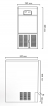 Masina cuburi de gheata tip Finger model E21 19kg/24h racire pe apa ICEMATIC 34x54.5x69cm