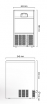 Masina cuburi de gheata tip Finger model E30 30kg/24h racire pe apa ICEMATIC 40x54.5x69cm