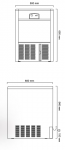 Masina cuburi de gheata tip Finger model E45 46kg/24h racire pe apa ICEMATIC 50x60x69.3cm