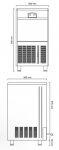 Masina cuburi de gheata tip Finger model E50 48kg/24h racire pe apa ICEMATIC 50x58.5x95.6cm