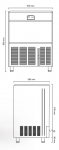 Masina cuburi de gheata tip Finger model E75 72kg/24h racire pe apa ICEMATIC 70x58.5x95.6cm