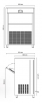 Masina cuburi de gheata tip Finger model E150 150kg/24h racire pe aer ICEMATIC 92x65x127.9cm