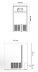 Masina cuburi de gheata tip Finger model E21 21kg/24h racire pe aer ICEMATIC 34x54.5x69cm