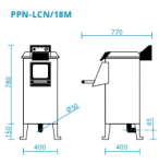 Masina profesionala de curatat cartofi 18kg/cuva 220kg/h  trifazata model PPN18M FIMAR