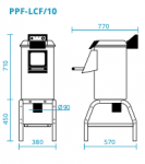 Masina profesionala de curatat cartofi 10kg/cuva 120kg/h trifazata cu suport inclus model PPF10M FIMAR