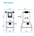 Masina profesionala de curatat cartofi 5kg/cuva 60kg/h trifazata cu suport model PPF5 FIMAR