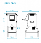 Masina profesionala de curatat cartofi 5kg/cuva 60kg/h monofazata cu suport model PPF5 FIMAR