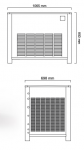 Masina profesionala pentru fulgi de gheata 1150kg/24h MODEL SFN1000 racire pe aer fara magazie ICEMATIC 106.5x69.8x85cm