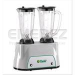 Mixer/Blender profesional pentru bar cu 2 pahare policarbonat 1.5 litri+1.5litri 350W+350W 38x21x49cm