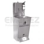 Stand de igienizare din inox / Statie de spalare a mainilor cu actionare la pedala 50x45x85/130cm