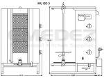 Aparat kebap shaorma cu 3 arzatoare si motor in spate, capacitate 40kg, Potis