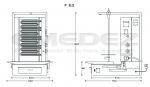 Aparat kebap shaorma electric cu 4 rezistente si motor sus, capacitate 15kg, Potis model E2S