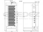 Aparat kebap shaorma electric cu 7 rezistente si motor sus, capacitate 80kg, Potis model E4