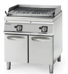 Gratar gaz cu roca vulcanica, suport inchis si grill Inox 80x90x90