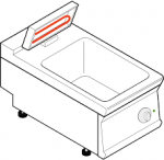 Incalzitor cartofi de banc, cu rezistenta ceramica, 1kw-230V, 40x70x28cm