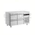 Masa inox refrigerată cu 4 sertare 1/2, 270litri, fara rebord, 134.5x70x87cm