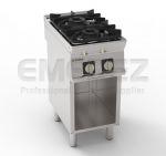 Masina de gătit cu 2 arzătoare fără cuptor, suport deschis, 14.4kw, 40x70x90cm