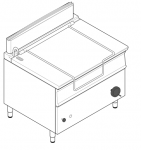 Tigaie basculanta gaz, cuva inox, capacitate 120litri, putere calorică 30kw, 120x90x90cm