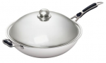 Tigaie inox tip wok 36cm