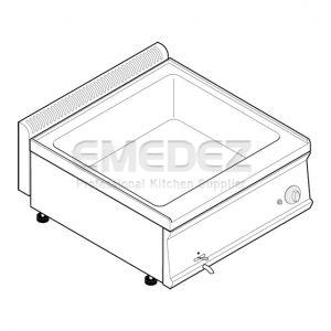 Bain-Marie  gaz de banc GN 2/1  70x70x28 