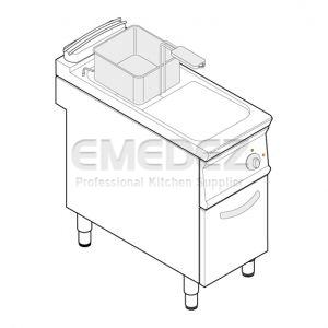 Friteuza electrica cu suport inchis cuva 17 litri rezistente rabatabile  40x90x90