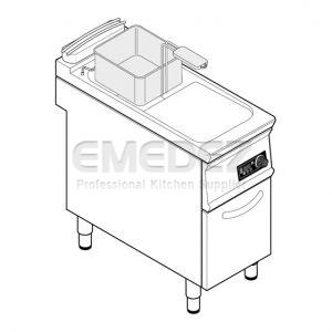   Friteuza electrica cu suport inchis cuva 13 litri control digital si rezistente rabatabile  40x90x90