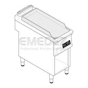 Gratar electric control digital cu placa neteda si suport inchis 40x90x90