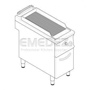 Gratar gaz cu apa cu suport inchis si grill fonta 40x90x90