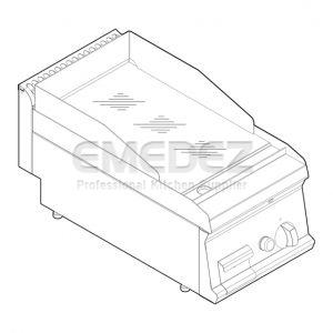 Gratar gaz de banc placa cromata 35x70x28