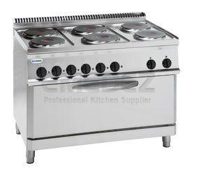 Mașină de gătit electric cu 6 plite si cuptor  cu convectie FULL SIZE 105x70x85