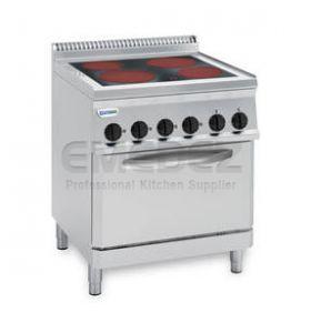 Mașină de gătit electric plita vitro ceramica si cuptor 70x70x85