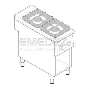 Plita gaz cu 2 ochiuri suport inchis 40x90x90